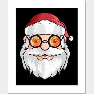 Santa Claus Wearing Sunglasses For Christmas In July Posters and Art